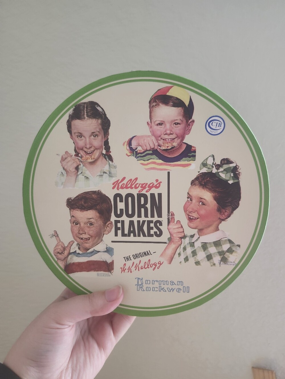 Kellogg's Corn Flakes Decorative Paper Container Box – Green Accent
